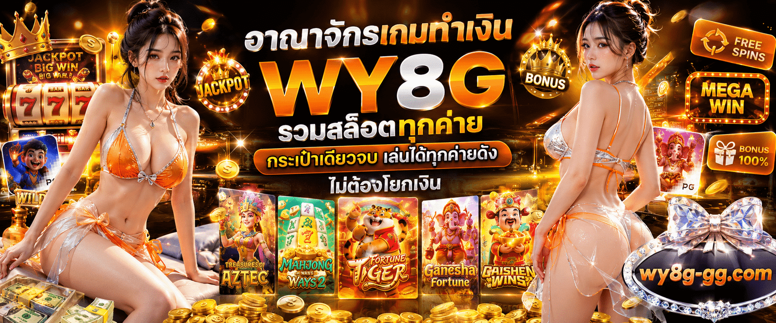 อาณาจักรเกมทำเงิน WY8G รวมสล็อตทุกค่าย กระเป๋าเดียวจบ เล่นได้ทุกค่ายดัง ไม่ต้องโยกเงิน