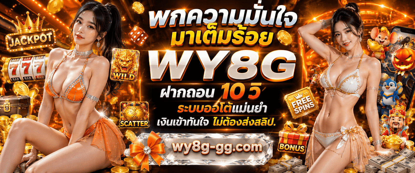 พักความมั่นใจมาเต็มร้อย WY8G ฝากถอน 10 วิ ระบบออโต้แม่นยำ เงินเข้าทันใจ ไม่ต้องส่งสลิป